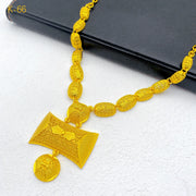 Luxury Indian Dubai 24k Gold Plated Necklace And Earrings Sets For Women Ethiopian Bridal Jewelry Set Wedding Accesorios