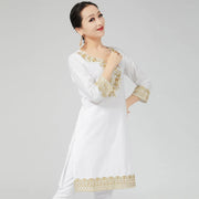 Indian Women's Pure Cotton Long Sleeved Top Embroidery Craft Pakistan Traditional Top Wear Sleeved Ethnic Clothing