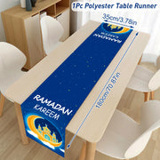 Ramadan Table Runner Eid Mubarak Decor For Home 2025 Tablecloth Islamic Muslim Party Supplies Ramadan Kareem Eid Al-Fitr Gifts