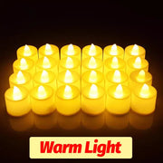 1/48PCS Flameless Led Candle Christmas Wedding Party Decoration Table Lamp Heart-shape Electronic Battery-Power Tealight Candles