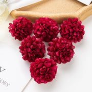 100PCS Artificial Hydrangea Flowers Wholesale Wedding Home Party Room Decoration Christmas Candy Box Fake Silk Scrapbook Plants