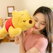 Cute Cartoon New Disney Anime Kawaii Winnie The Pooh Lying Down  Bear Doll Toy Bedside Sleep Pillow Toys For Girl Gifts