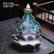 Reverse flow incense burner creative home decoration ceramic crafts, no separate incense delivery