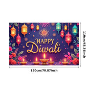 હેપ્પી દિવાળી ડેકોરેટિવ થીમ ફેસ્ટિવલ ડેકોરેશન ઇવેન્ટ બેનર ફેસ્ટિવલ ડિઝાઇન ફેસ્ટિવલ બેનર ફોર કોમ્યુનિટી સેલિબ્રેશન ફેમિલી