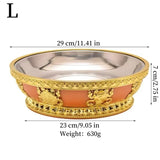 Tibetan Fruit Altars Plate,Multi-size Resin Stainless Steel Circle Saucer,Buddhist Offering Holy Plate,Buddhism Religious Items