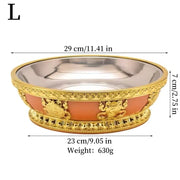 Tibetan Fruit Altars Plate,Multi-size Resin Stainless Steel Circle Saucer,Buddhist Offering Holy Plate,Buddhism Religious Items