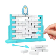 Educational Toy Penguin Game Parent Child Interactive Toys Two Person Wall Building and Pushing Wall Board Game for Boys Girls