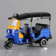 India Tuk Tuk Taxi Tricycle 1:43 Scale Metal Alloy Classic Bangkok Tricycle Taxi Car Model Toy Diecast Vehicles Toys For Collect