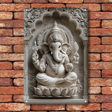 Square Aluminum Plaque, Classic 2D Indian Ganesha Theme, Wall Hanging Sign, Multipurpose Home, Kitchen Decor, Festive Decoration