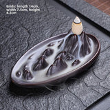 Reverse flow incense burner creative home decoration ceramic crafts, no separate incense delivery