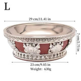 Tibetan Fruit Altars Plate,Multi-size Resin Stainless Steel Circle Saucer,Buddhist Offering Holy Plate,Buddhism Religious Items