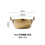 1pcs Stainless Steel Korean Style Pot Golden Sauce Dishes Appetizer Serving Dishes Sets Tray Spice Plates Kitchen Tableware