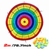 Dartboard Game Set Round Cloth Dart Board Outdoor Hrowing Sticky Ball Target Toy With 20 Balls for Parent-child Interaction Game