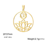 EUEAVAN 5pcs Unalome Lotus Flower Pendant Buddha Buddhism Om Yoga Charms Necklace Earrings Amulet Jewelry Making Supplies DIY