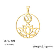 EUEAVAN 5pcs Unalome Lotus Flower Pendant Buddha Buddhism Om Yoga Charms Necklace Earrings Amulet Jewelry Making Supplies DIY