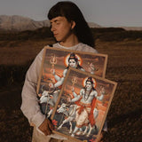 Modern Hindu God Lord Shiva Buddha Portrait Anime Poster Wall for Living Room Bar Wall Sticker Study Home Living Room Decoration