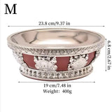 Tibetan Fruit Altars Plate,Multi-size Resin Stainless Steel Circle Saucer,Buddhist Offering Holy Plate,Buddhism Religious Items