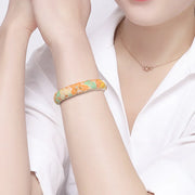 10 Colors Enameled Bracelets For Women Jewellery Cloisonne Bangle On Hand Viking Butterfly Women's Hand Bracelets Indian African