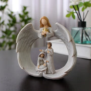 Creative Jesus Decoration Angel Religious Decoration Resin Crafts Home Living Room Outdoor Office Desktop Decoration Gift