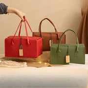 Elegant Imitation Leather Gift Box Perfect for Weddings Anniversaries and Special Occasions Comes with Carrying Handles