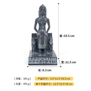 ઇજિપ્તીયન રાણી સ્ફિન્ક્સ પ્રતિમા ભારતીય સાંસ્કૃતિક રેઝિન ડેસ્કટોપ સજાવટ સેટ ઉત્સવના વાતાવરણ ગૃહ સજાવટ આદર્શ હસ્તકલા ભેટ