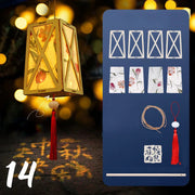 ચંદ્ર ઉત્સવ રેબિટ લાઇટ મધ્ય પાનખર ઉત્સવ ફાનસ બનાવવાનું DIY મટીરીયલ રેટ્રો પોર્ટેબલ પેલેસ ફાનસ ફૂલ કાગળ ફાનસ