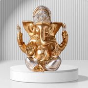 Hot Selling Southeast Asian Indian Religious Deity Gold Painted Lotus Elephant Trunk God Resin Craft Decoration Ornament