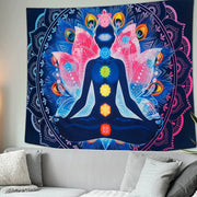 Meditation Seven Chakra Tapestry Indian Buddha Wall Decoration Mandala Tapestry Witchcraft Bohemian Hippie Home Decor Yoga