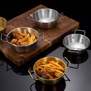 1pcs Stainless Steel Korean Style Pot Golden Sauce Dishes Appetizer Serving Dishes Sets Tray Spice Plates Kitchen Tableware