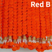 સજાવટ માટે ૫-૫૦ પીસીએસ મેરીગોલ્ડ ફૂલનો માળા કૃત્રિમ ફૂલો લગ્ન ભારતીય સજાવટ દિવાળી પૂજા ડે ઓફ ધ ડેડ મેક્સિકન ૧.૫ મી.