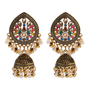 Pendientes Gypsy Ethnic Round Bells Indian Jewelry Earrings Vintage Tribe Jhumka Earrings Kolczyki Wedding Jewelry