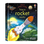 Usborne English Educational Picture Book Peep Inside How A Rocket Works For Children Baby Early Reading Gift