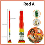 સજાવટ માટે ૫-૫૦ પીસીએસ મેરીગોલ્ડ ફૂલનો માળા કૃત્રિમ ફૂલો લગ્ન ભારતીય સજાવટ દિવાળી પૂજા ડે ઓફ ધ ડેડ મેક્સિકન ૧.૫ મી.