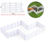 Oenux Simulation Farm Fence Scene Toy Trees House Farmer Unicorn Animals Model Miniature Craft Home Decoration Cute Kids Gift