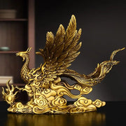 ફુલ કોપર ફોનિક્સ આભૂષણ લિવિંગ રૂમ હાઉસવોર્મિંગ ડેકોરેશન ફોનિક્સ શુભ શુભ ડેકોર