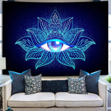 ભારતીય રેઈન્બો સાયકેડેલિક બુદ્ધ ટેપેસ્ટ્રી બોહેમિયા એબ્સ્ટ્રેક્ટ મશરૂમ વોલ ટેપેસ્ટ્રી હેંગિંગ ટેપેસ્ટ્રી હિપ્પી હોમ ટેપેસ્ટ્રી