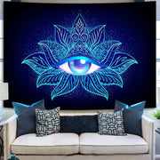 ભારતીય રેઈન્બો સાયકેડેલિક બુદ્ધ ટેપેસ્ટ્રી બોહેમિયા એબ્સ્ટ્રેક્ટ મશરૂમ વોલ ટેપેસ્ટ્રી હેંગિંગ ટેપેસ્ટ્રી હિપ્પી હોમ ટેપેસ્ટ્રી