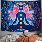 Meditation Seven Chakra Tapestry Indian Buddha Wall Decoration Mandala Tapestry Witchcraft Bohemian Hippie Home Decor Yoga