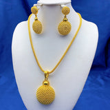 ANIID Dubai 24k Gold Plated Jewelry Set for Women Costume Indian Bridal Necklace Earrings Sets Nigerian Wedding Party Gift