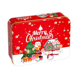 Rectangle Christmas Tinplate Box Empty Cookie Candy Box Santa Claus Gift Boxes Jewelry Storage Can Holiday Wedding Party Decor