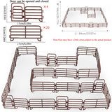 Oenux Simulation Farm Fence Scene Toy Trees House Farmer Unicorn Animals Model Miniature Craft Home Decoration Cute Kids Gift