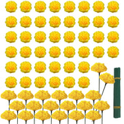 10-100PCS Marigold Garland for Diwali Wedding Decoration Artificial Marigold Flowers for Fiesta Day of The Dead Mexican Party
