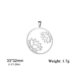 EUEAVAN 5pcs Unalome Lotus Flower Pendant Buddha Buddhism Om Yoga Charms Necklace Earrings Amulet Jewelry Making Supplies DIY