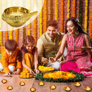 4-50Pcs Diwali Diya Lamp Brass Oil Lamp Copper Butter Lamp Holder Traditional Indian Oil Lamp for Puja Kuber Indian Diwali Gifts
