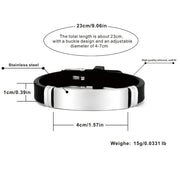 Stainless Steel Indian Sanskrit OM Bracelets For Men Women Fashion Engraved Silicone Bangle Hinduism Yoga Energy Jewelry Gift