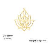 EUEAVAN 5pcs Unalome Lotus Flower Pendant Buddha Buddhism Om Yoga Charms Necklace Earrings Amulet Jewelry Making Supplies DIY