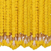 Long Strands Artificial Marigold Garland Pooja Diwali Fiesta Indian Décor Pooja Marigold Flowers Reusable 1.5m