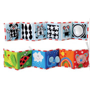 સંવેદનાત્મક કાપડ પુસ્તક બાળકોના રમકડાં 0 12 મહિના નવજાત બેડ પારણું બમ્પર કાળા અને સફેદ પ્રાણી શાંત પુસ્તકો મોન્ટેસરી બાળકોના પુસ્તક રમકડાં