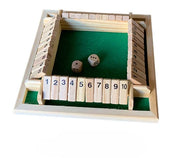 Deluxe Four Sided 10 Numbers Shut The Box Board Game Set Dice Party Club Drinking Games for Adults Families