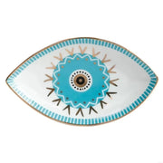 Home Decoration Eye Shape Jewelry Tray Ceramic Oval Decorative Plate Modern Art Style Trinket Plate Key